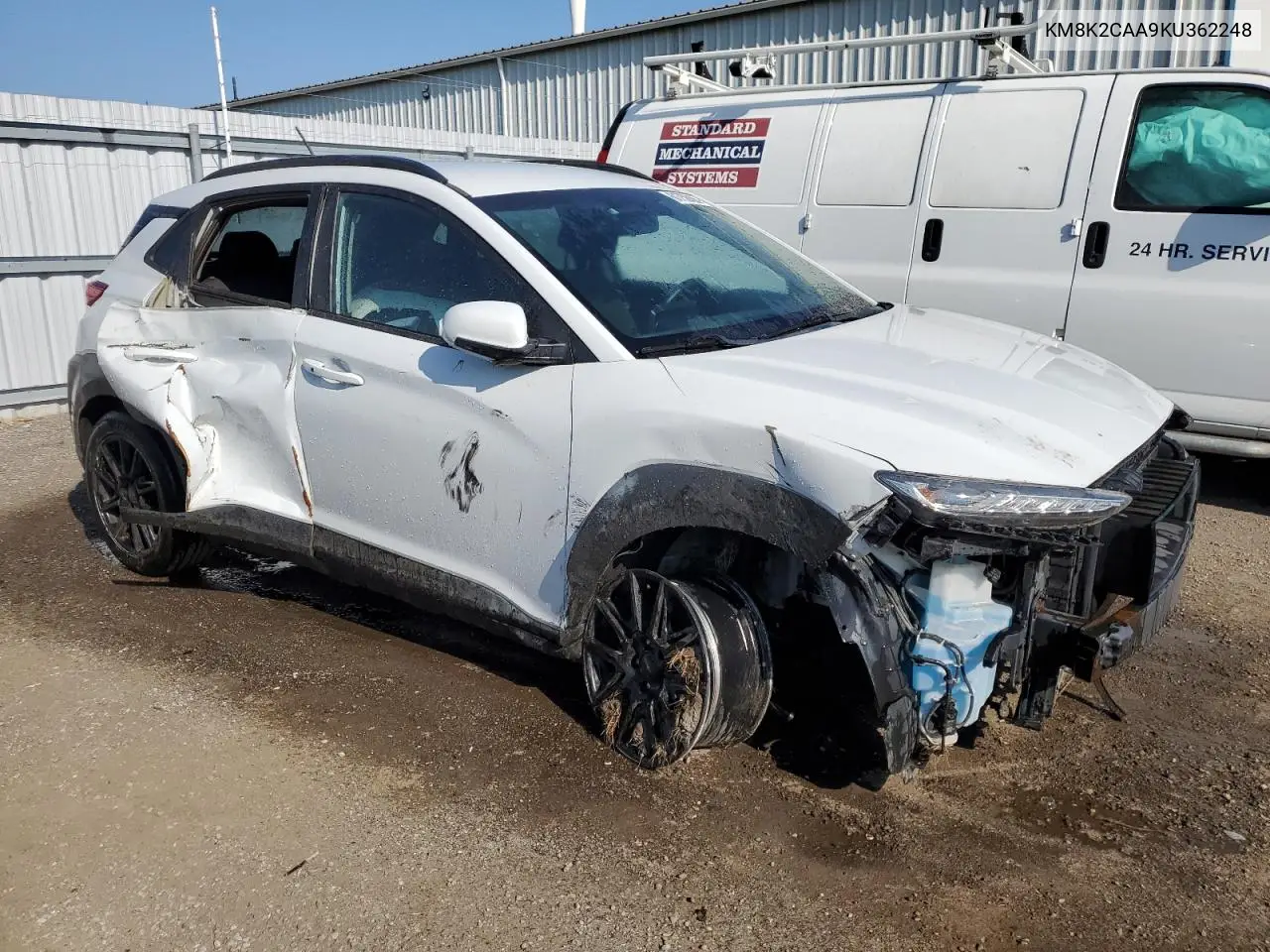 2019 Hyundai Kona Sel VIN: KM8K2CAA9KU362248 Lot: 61758455