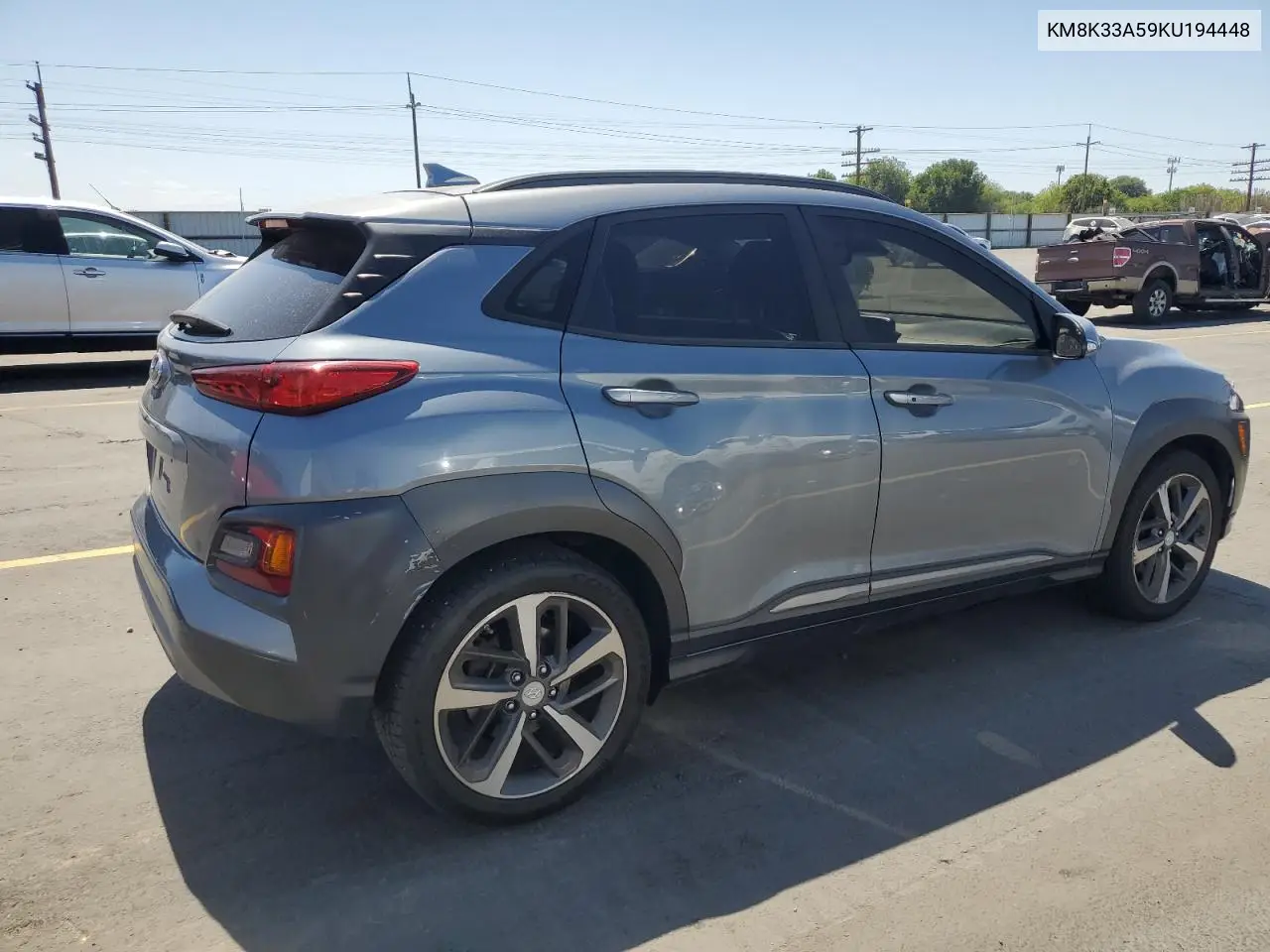 2019 Hyundai Kona Limited VIN: KM8K33A59KU194448 Lot: 62004605