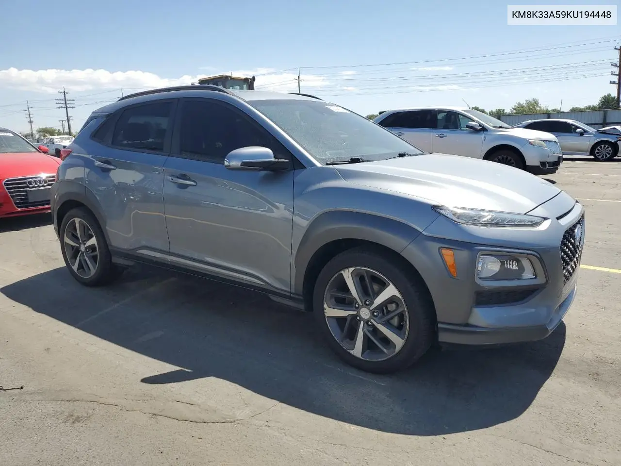 2019 Hyundai Kona Limited VIN: KM8K33A59KU194448 Lot: 62004605