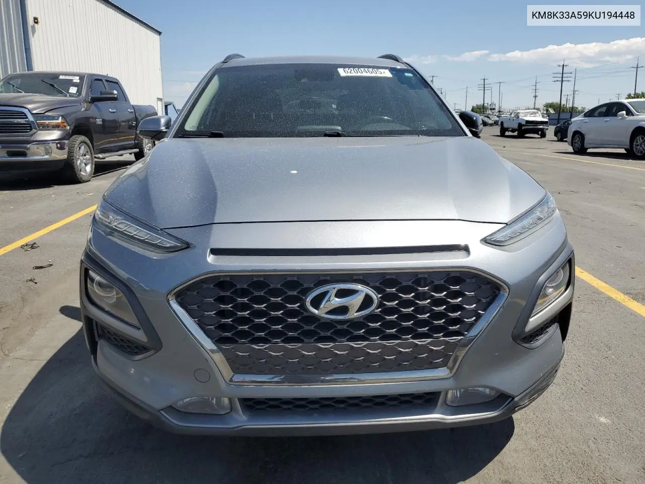 2019 Hyundai Kona Limited VIN: KM8K33A59KU194448 Lot: 62004605