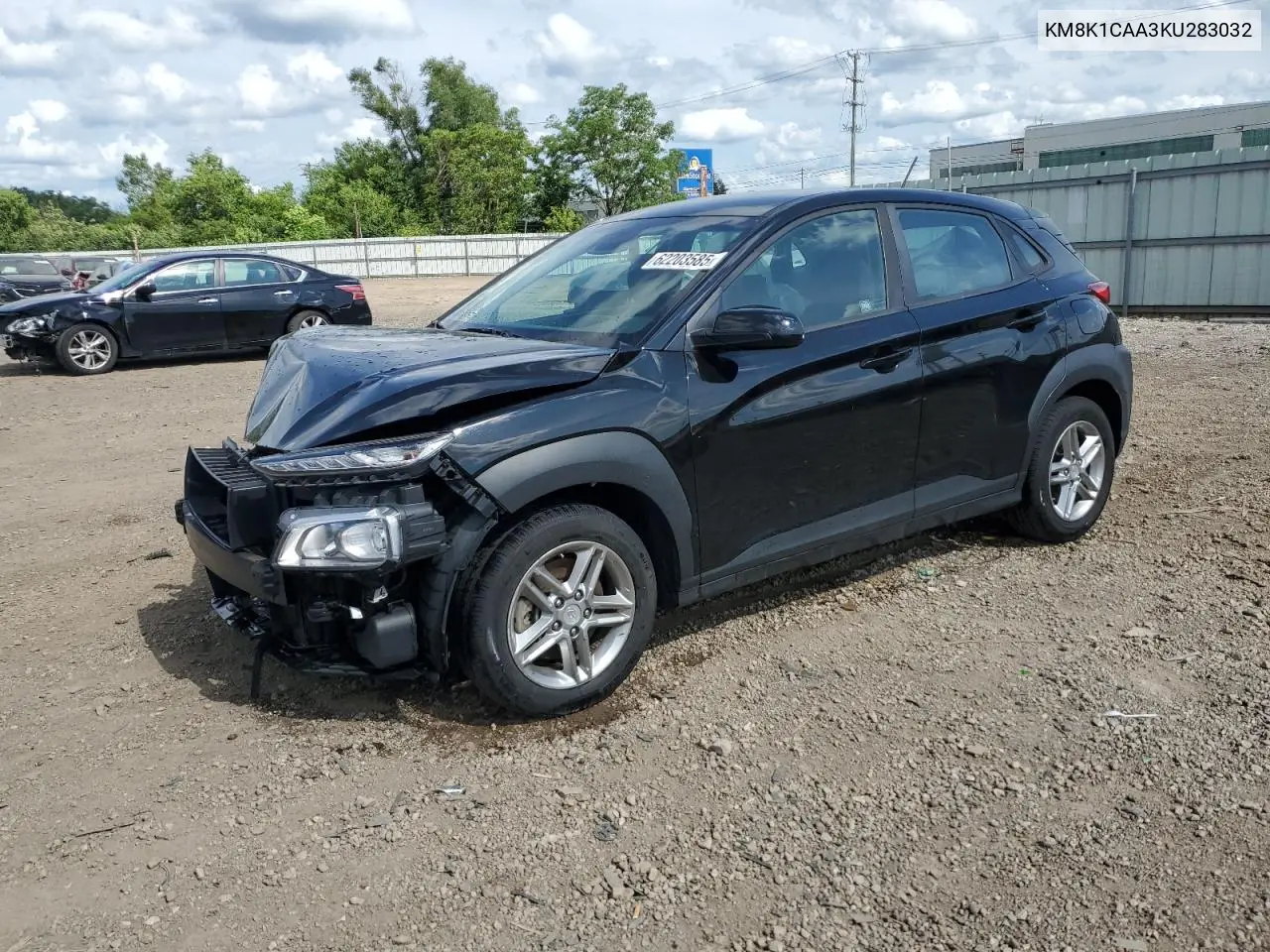 2019 Hyundai Kona Se VIN: KM8K1CAA3KU283032 Lot: 62203585