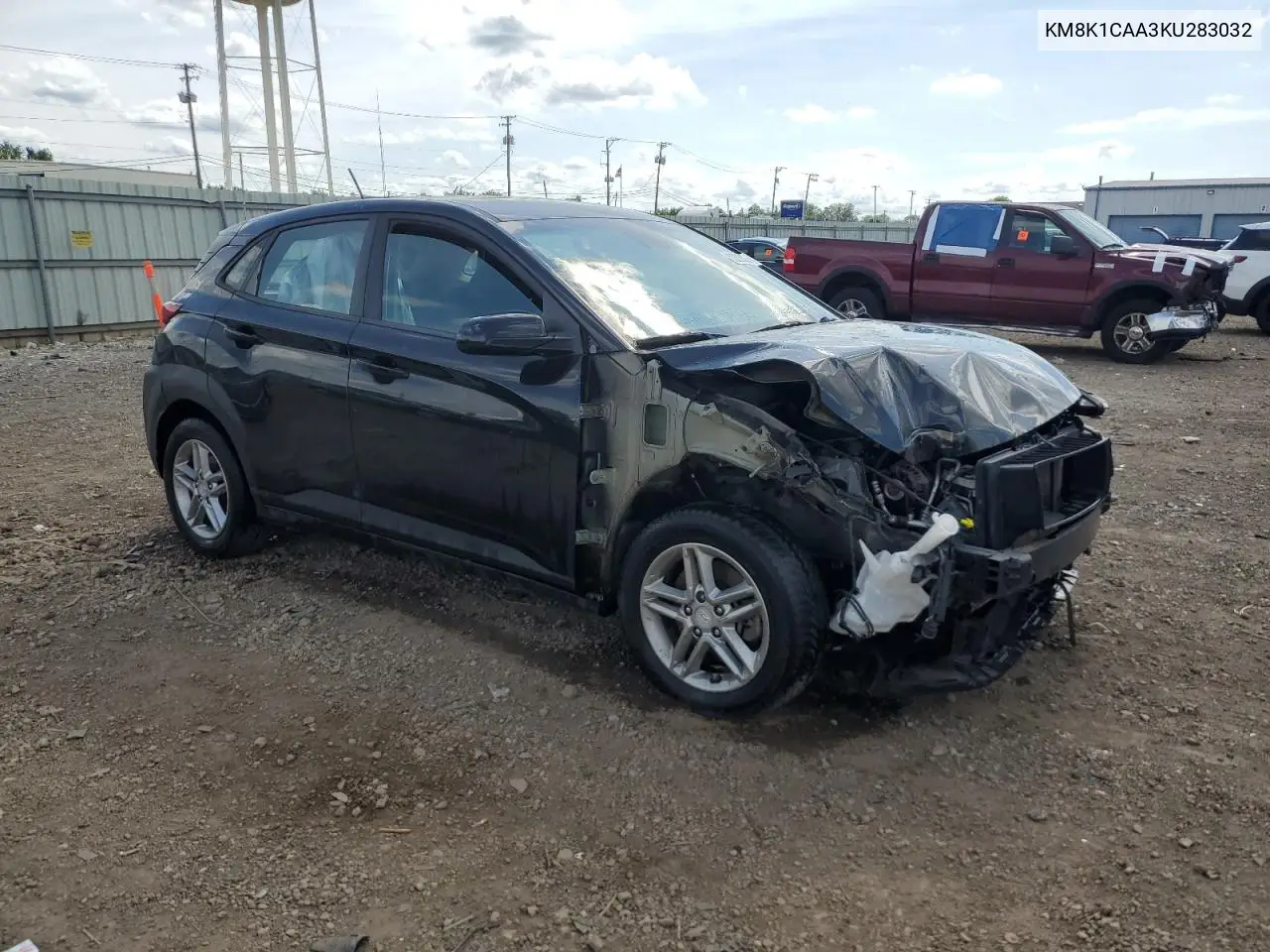 2019 Hyundai Kona Se VIN: KM8K1CAA3KU283032 Lot: 62203585