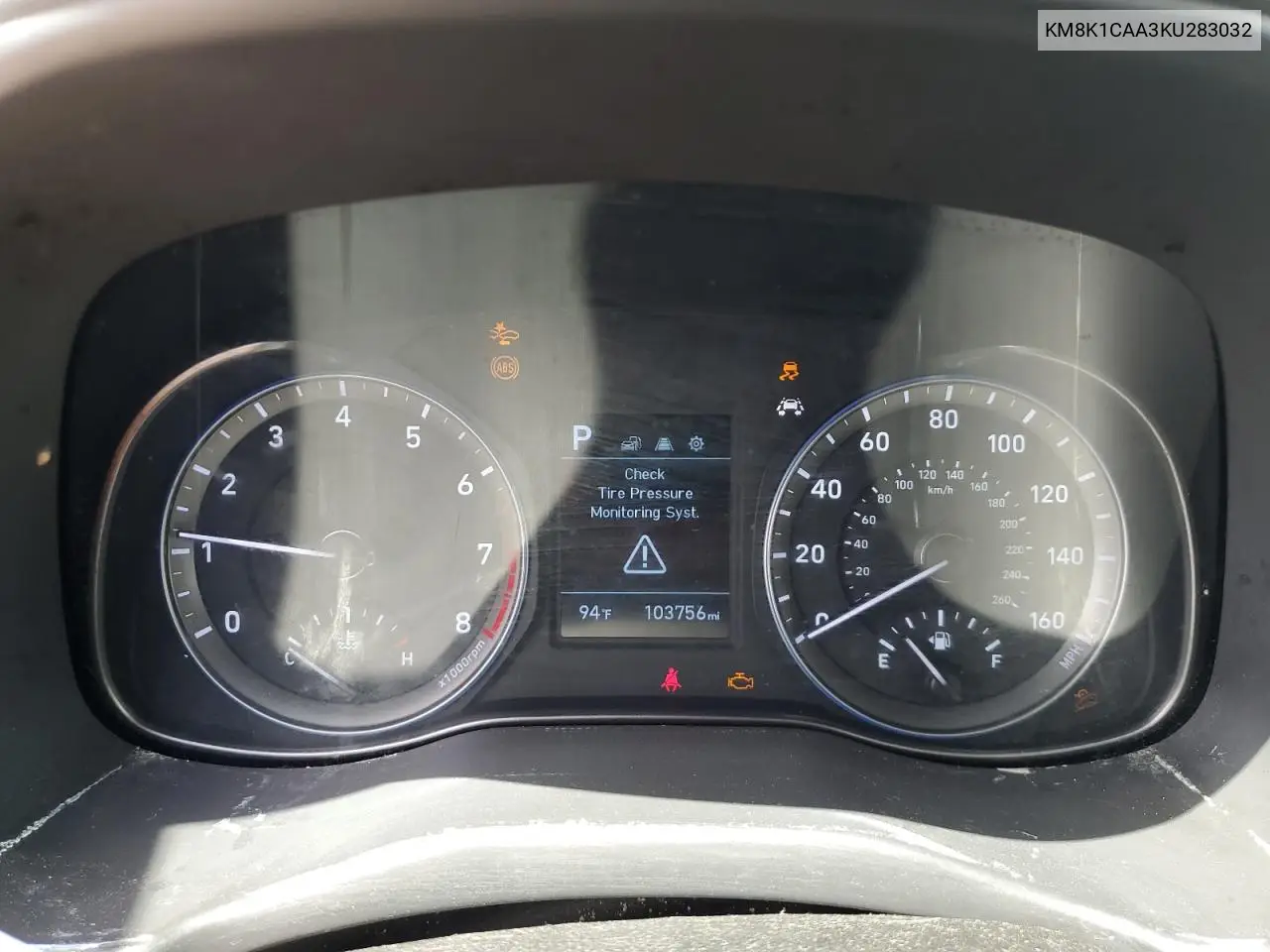 2019 Hyundai Kona Se VIN: KM8K1CAA3KU283032 Lot: 62203585