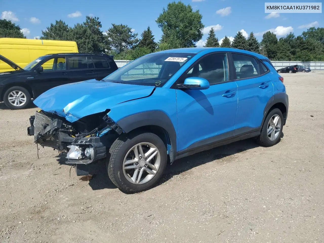 2019 Hyundai Kona Se VIN: KM8K1CAA1KU371982 Lot: 62567975