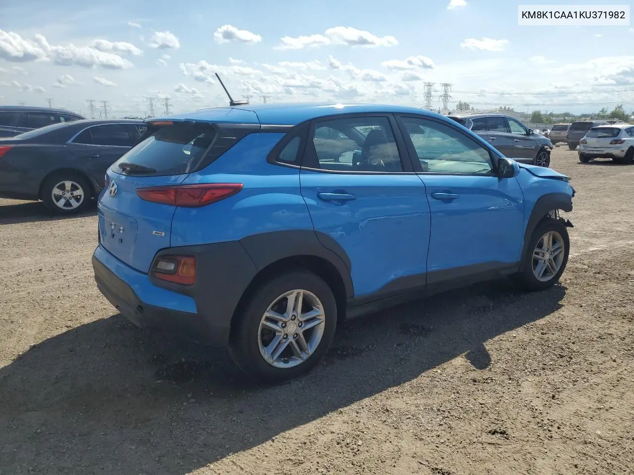 2019 Hyundai Kona Se VIN: KM8K1CAA1KU371982 Lot: 62567975