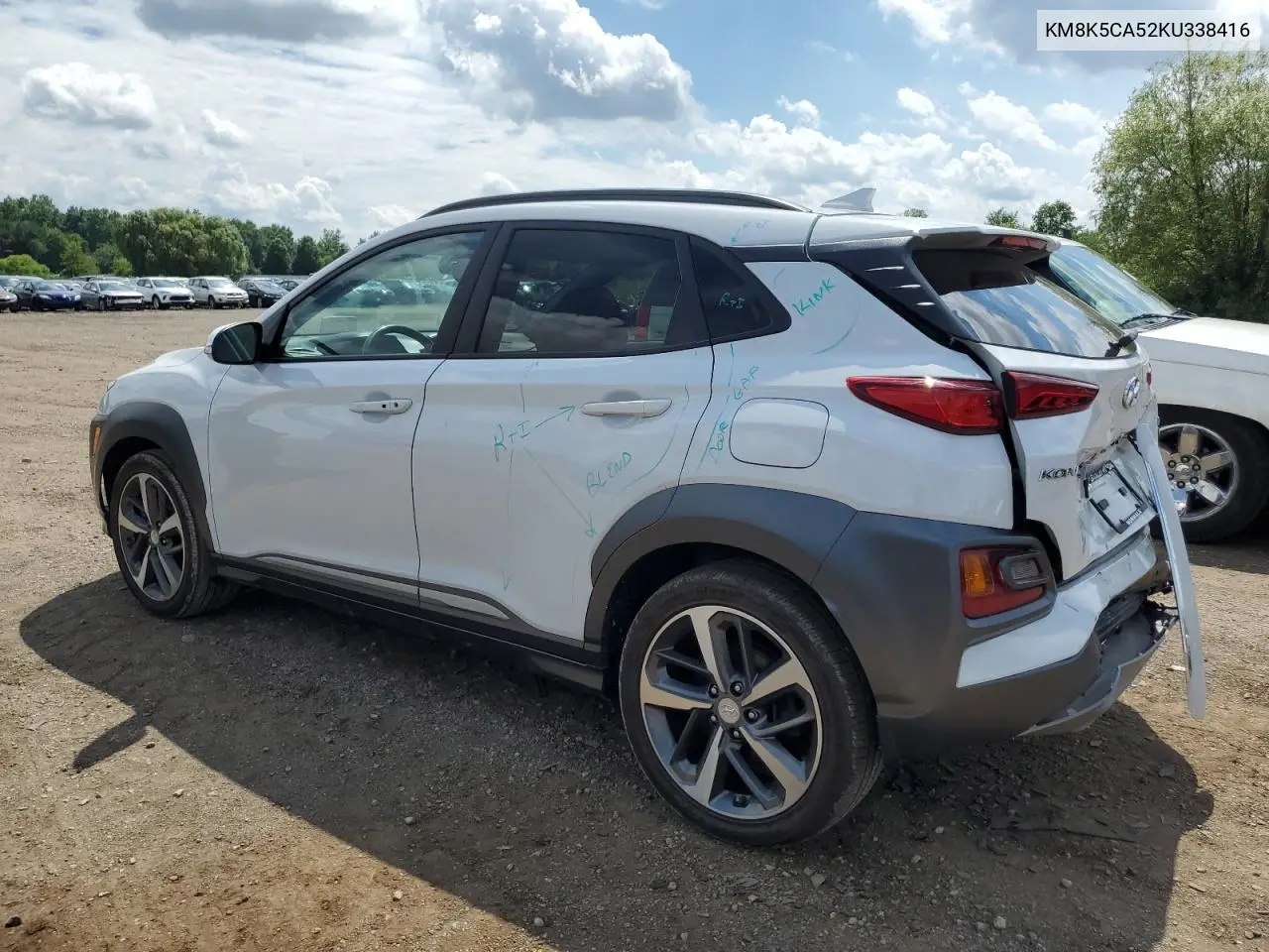 2019 Hyundai Kona Ultimate VIN: KM8K5CA52KU338416 Lot: 62708835