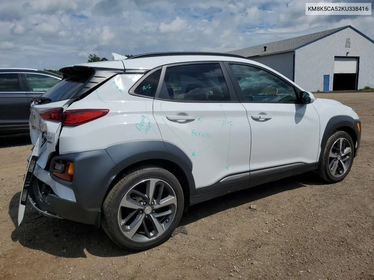 2019 Hyundai Kona Ultimate VIN: KM8K5CA52KU338416 Lot: 62708835