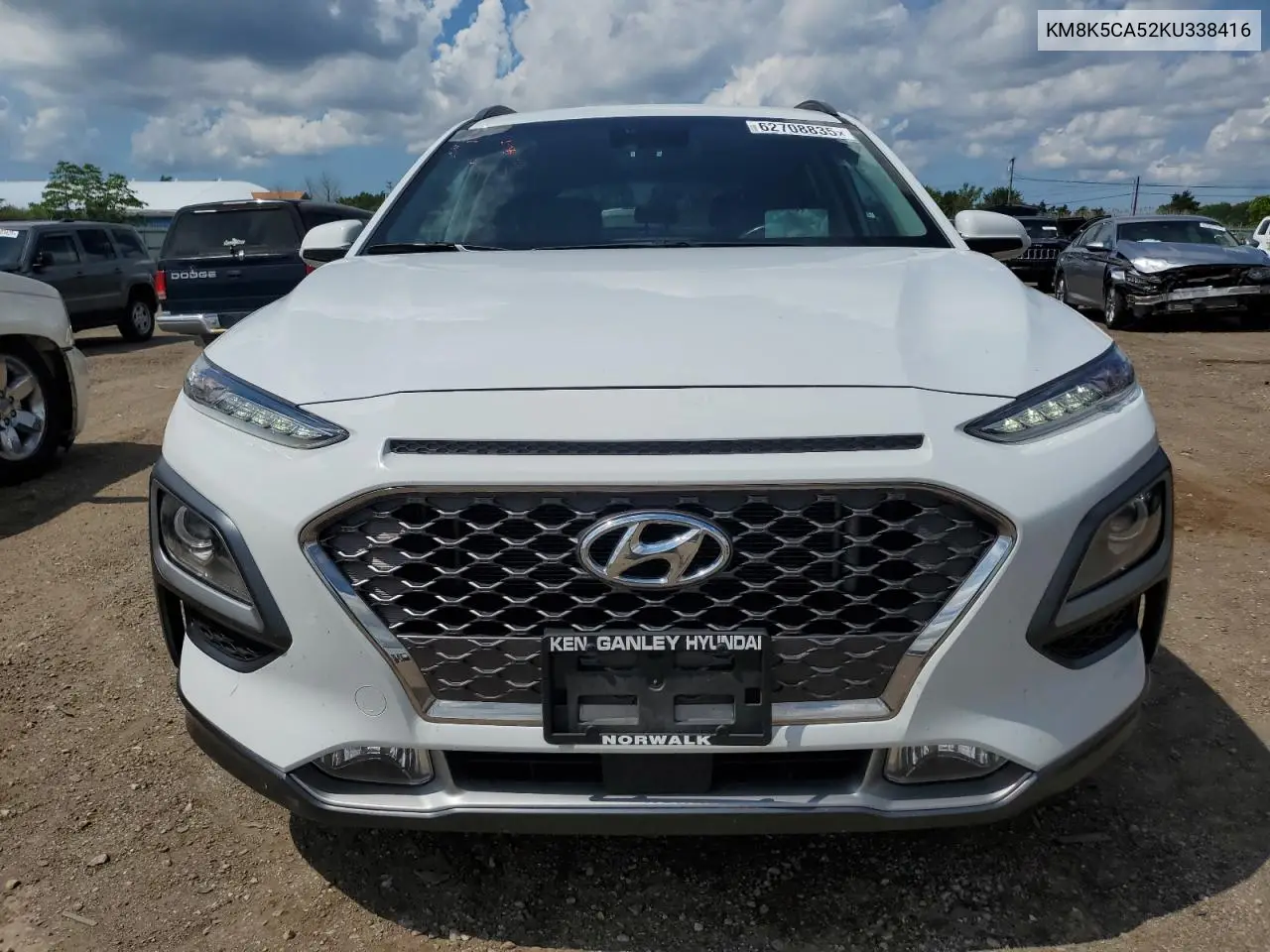 2019 Hyundai Kona Ultimate VIN: KM8K5CA52KU338416 Lot: 62708835