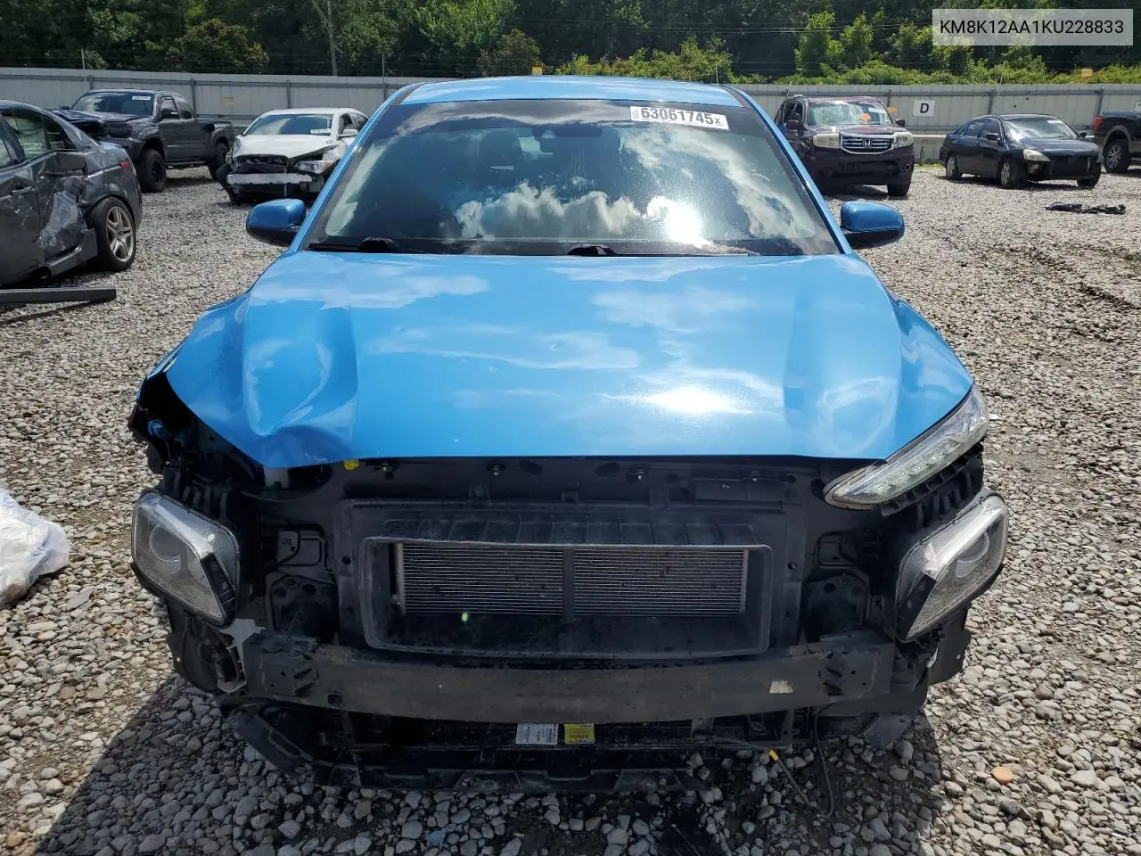 2019 Hyundai Kona Se VIN: KM8K12AA1KU228833 Lot: 63061745