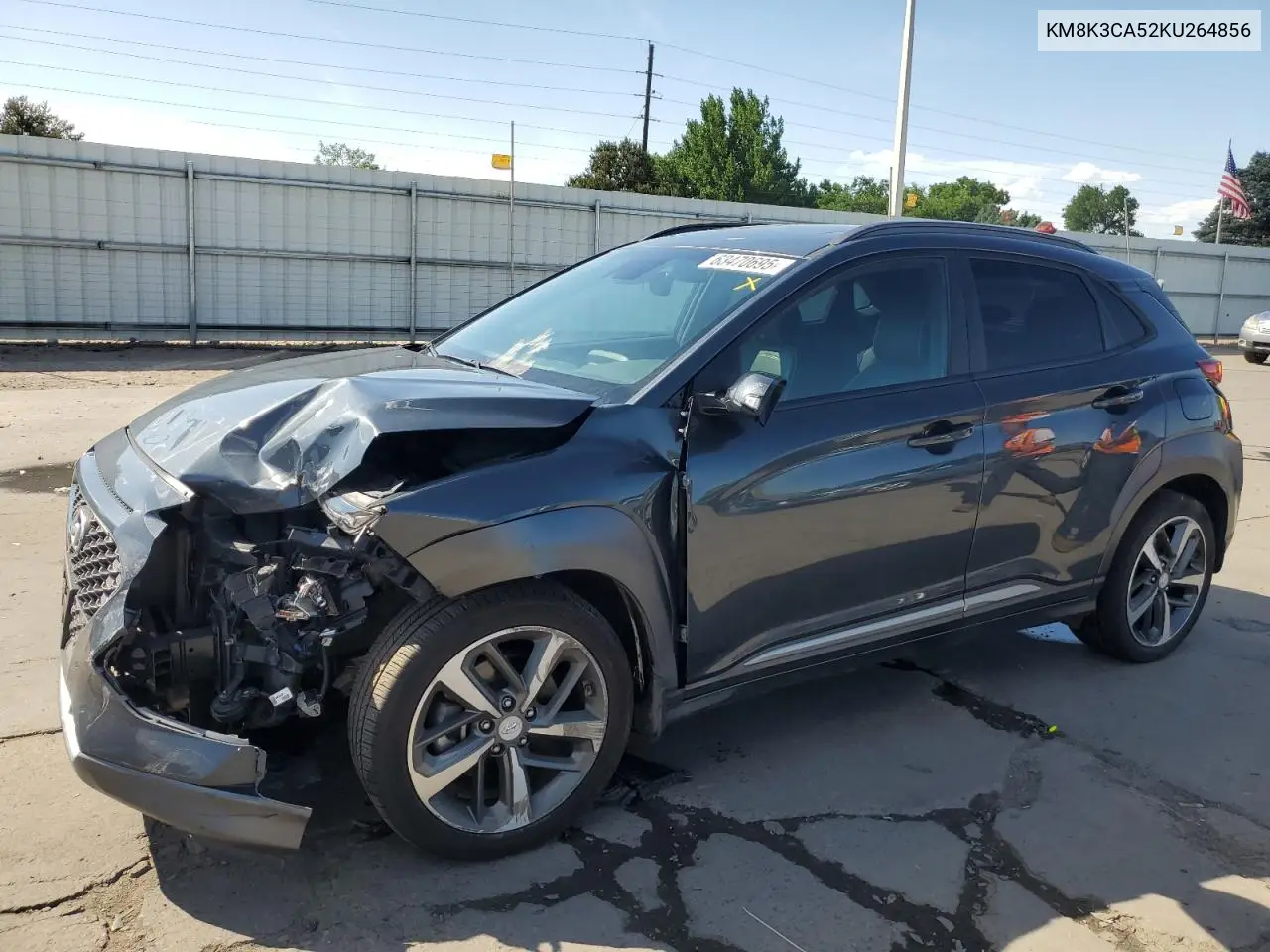2019 Hyundai Kona Limited VIN: KM8K3CA52KU264856 Lot: 63470695
