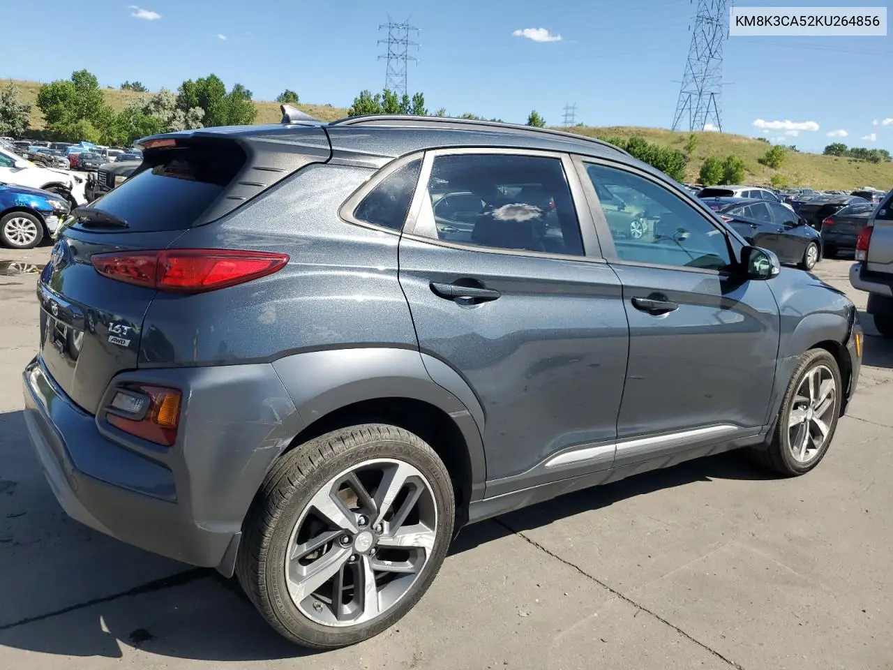 2019 Hyundai Kona Limited VIN: KM8K3CA52KU264856 Lot: 63470695