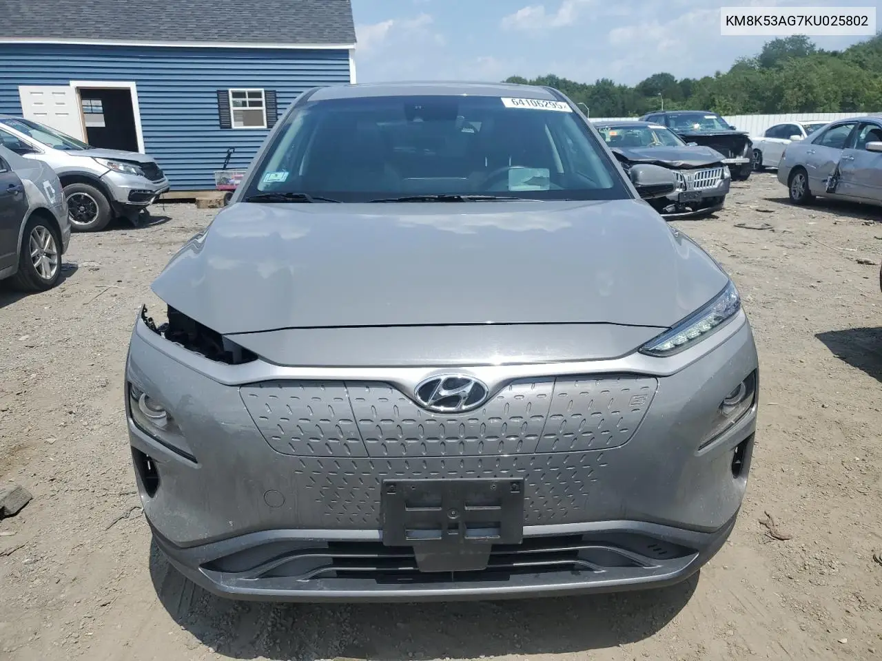 2019 Hyundai Kona Ultimate VIN: KM8K53AG7KU025802 Lot: 64106295