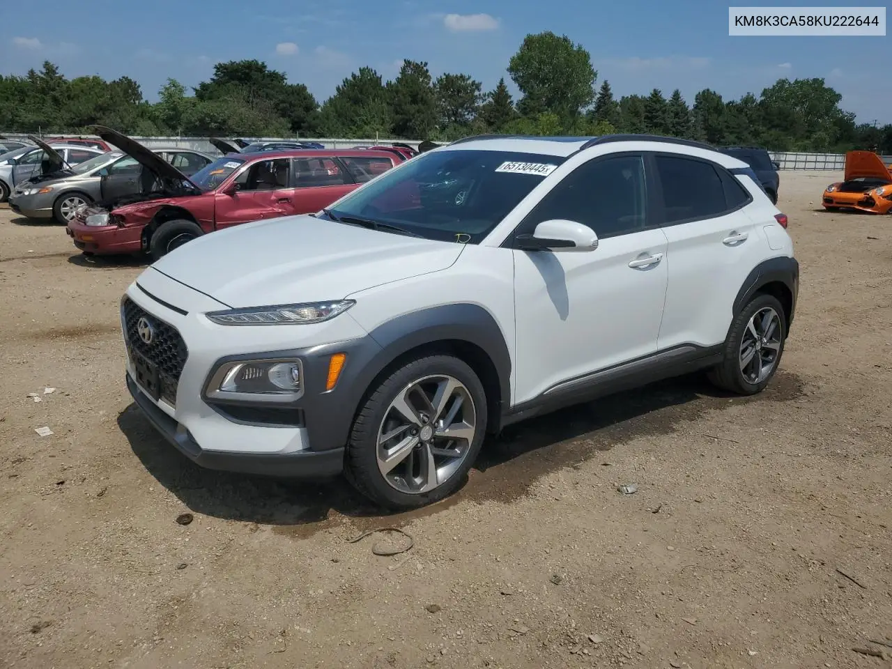 2019 Hyundai Kona Limited VIN: KM8K3CA58KU222644 Lot: 65130445