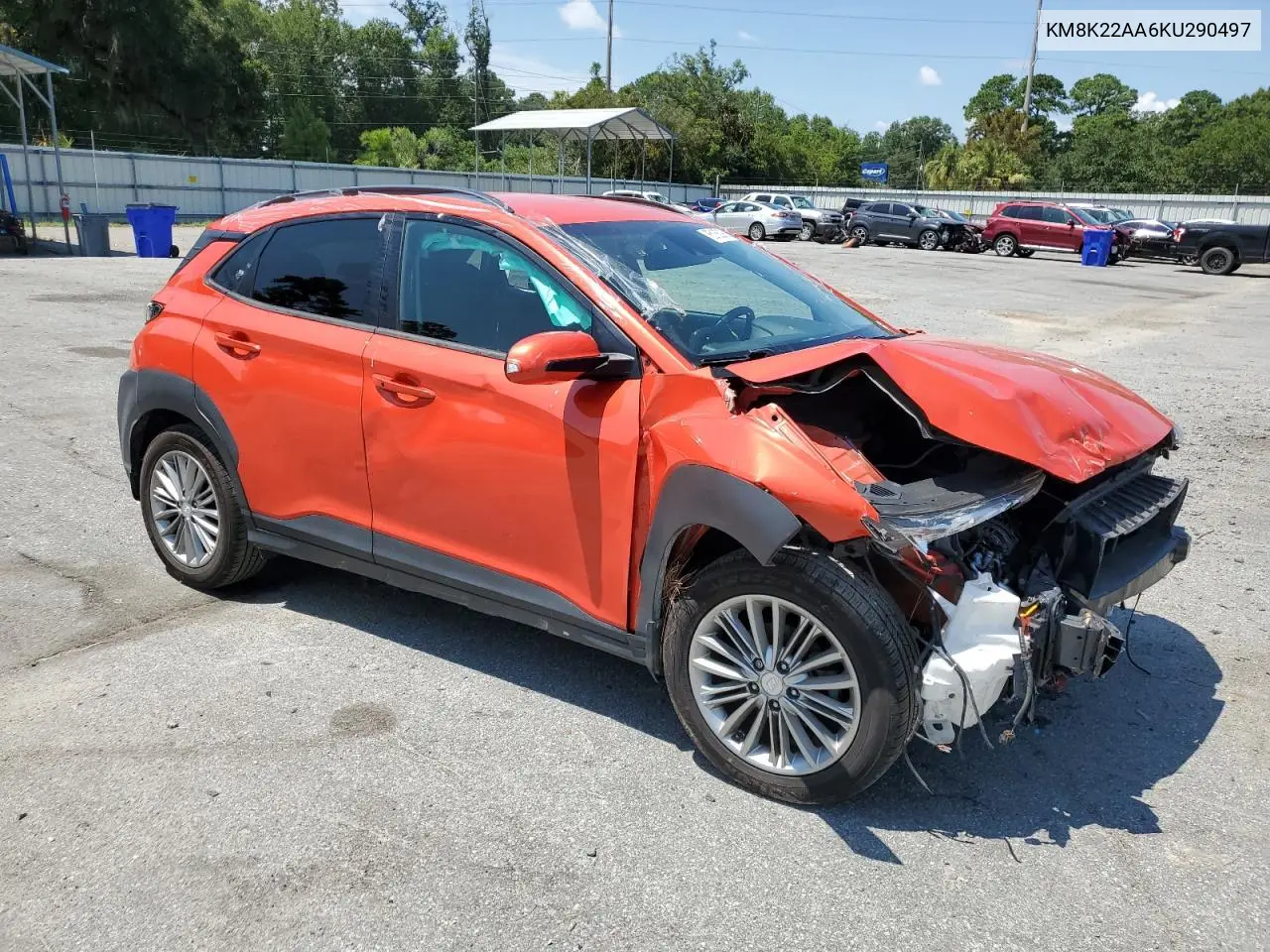 2019 Hyundai Kona Sel VIN: KM8K22AA6KU290497 Lot: 65185095