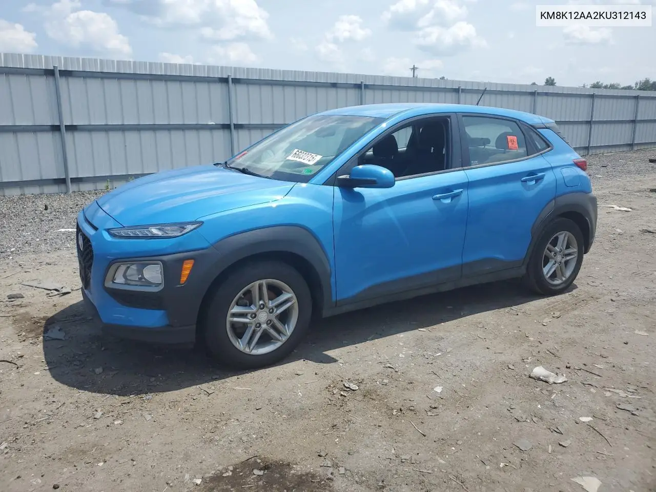 2019 Hyundai Kona Se VIN: KM8K12AA2KU312143 Lot: 66032315