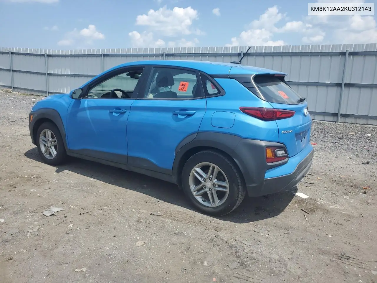 2019 Hyundai Kona Se VIN: KM8K12AA2KU312143 Lot: 66032315