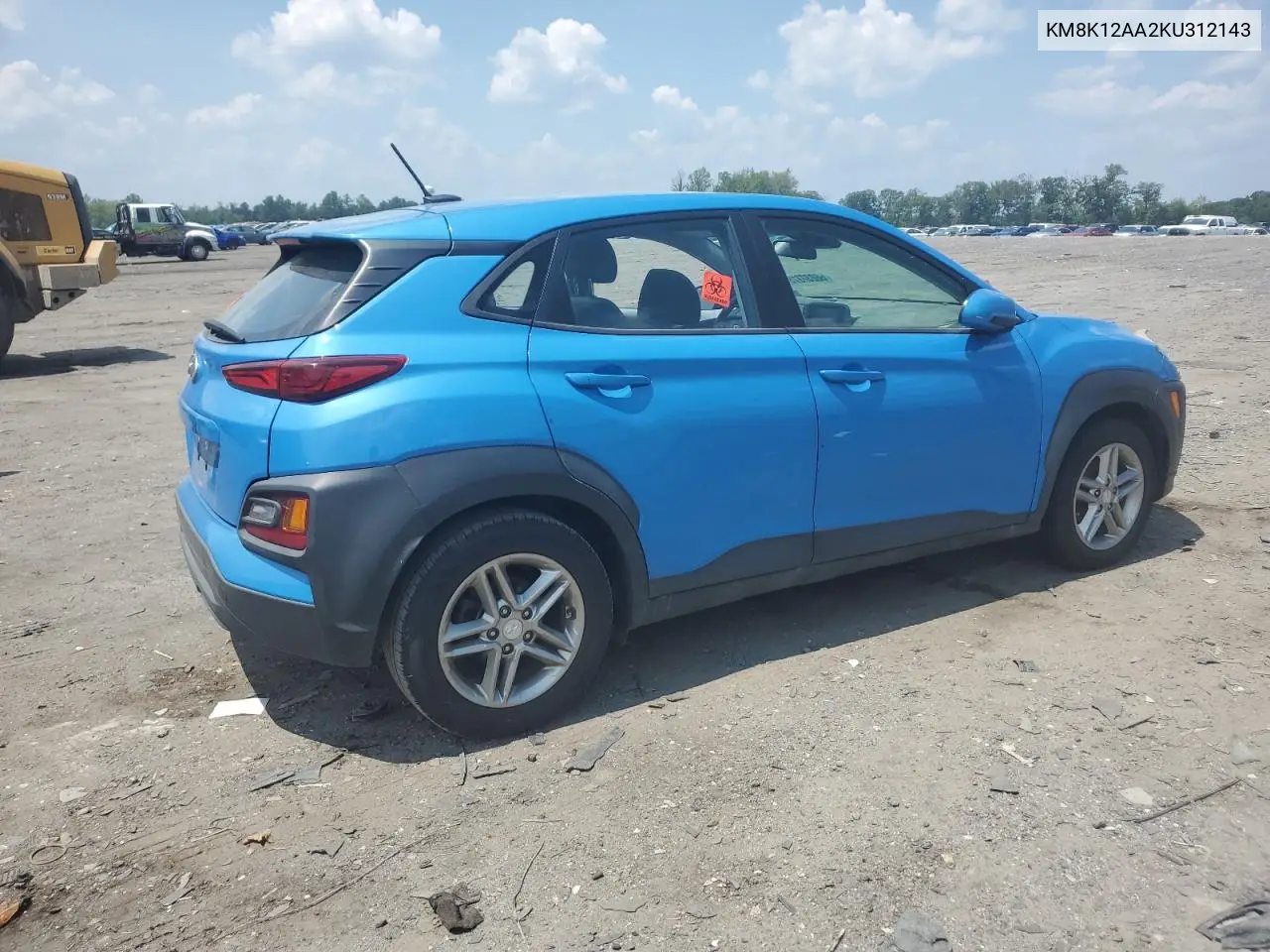 2019 Hyundai Kona Se VIN: KM8K12AA2KU312143 Lot: 66032315