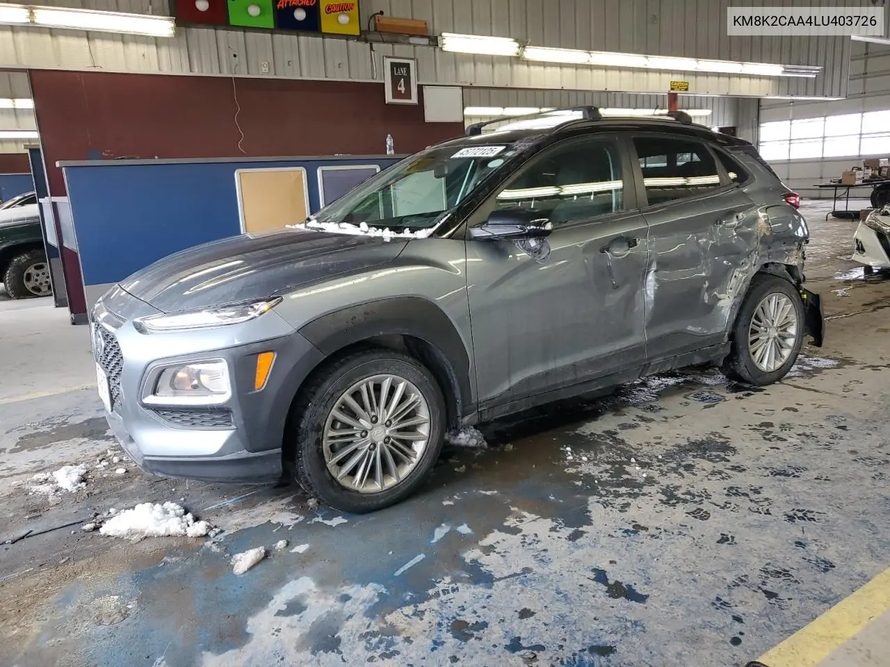 2020 Hyundai Kona Sel VIN: KM8K2CAA4LU403726 Lot: 45772125