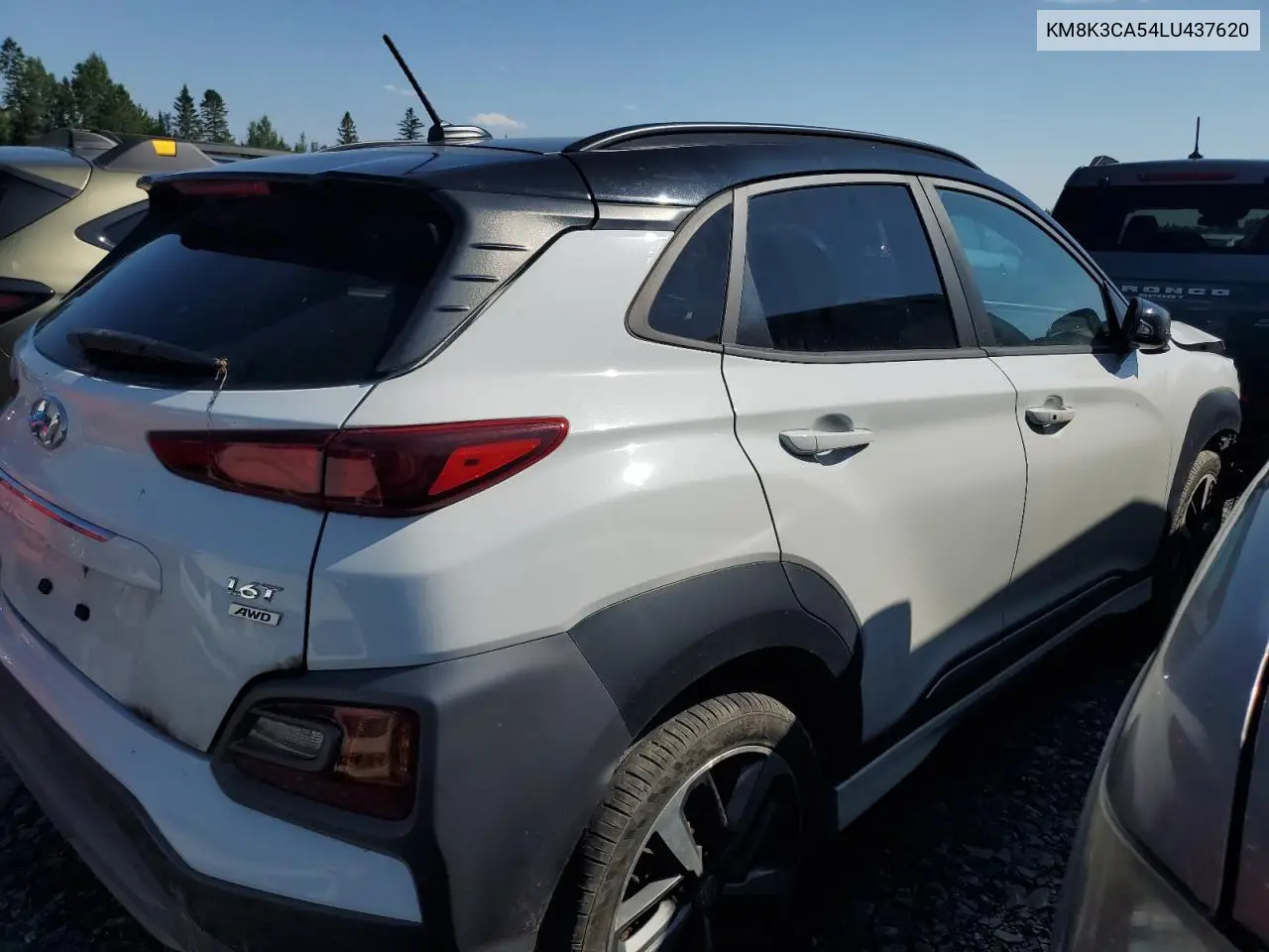 2020 Hyundai Kona Limited VIN: KM8K3CA54LU437620 Lot: 61281325