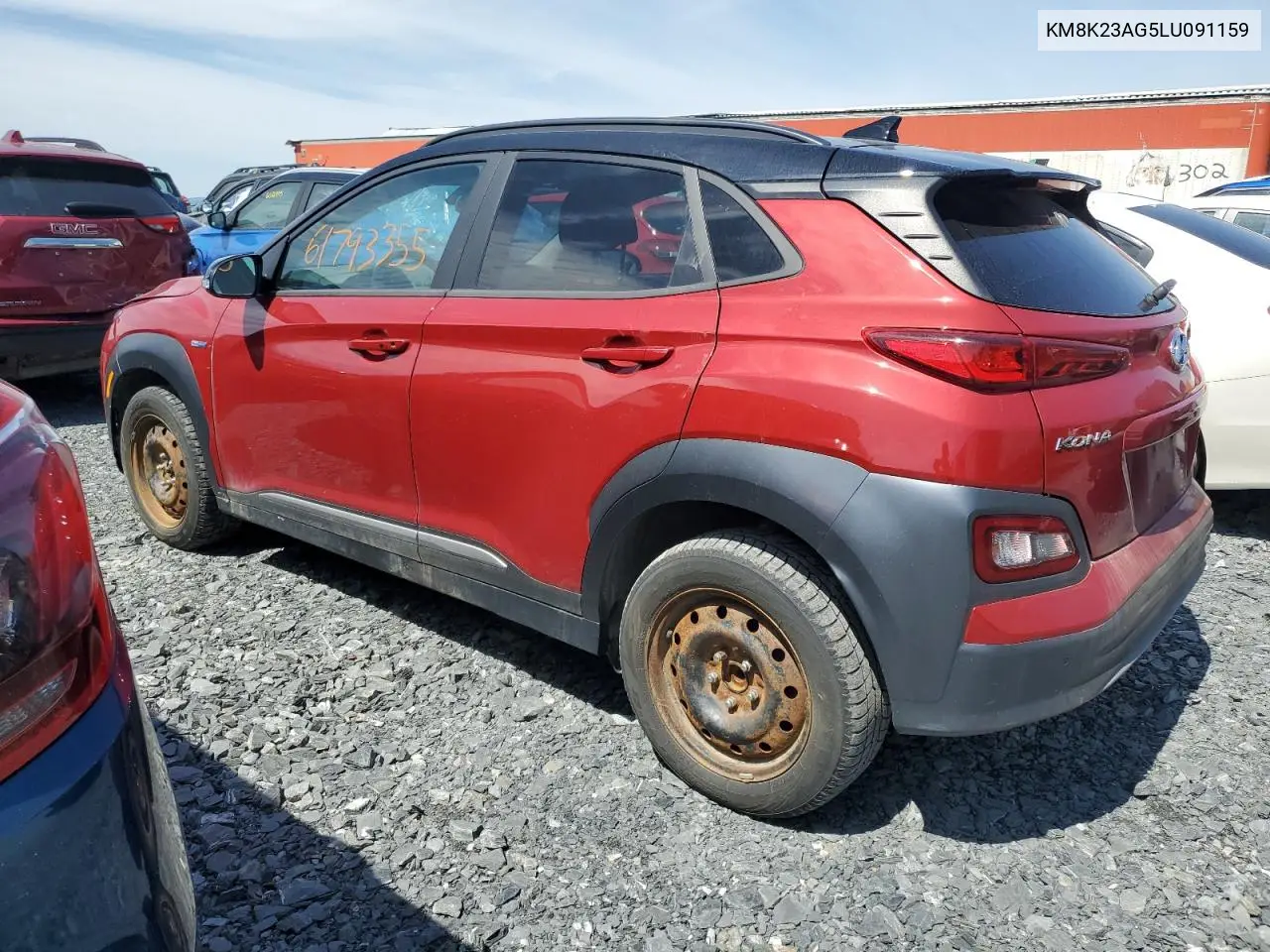 2020 Hyundai Kona Sel VIN: KM8K23AG5LU091159 Lot: 61793355