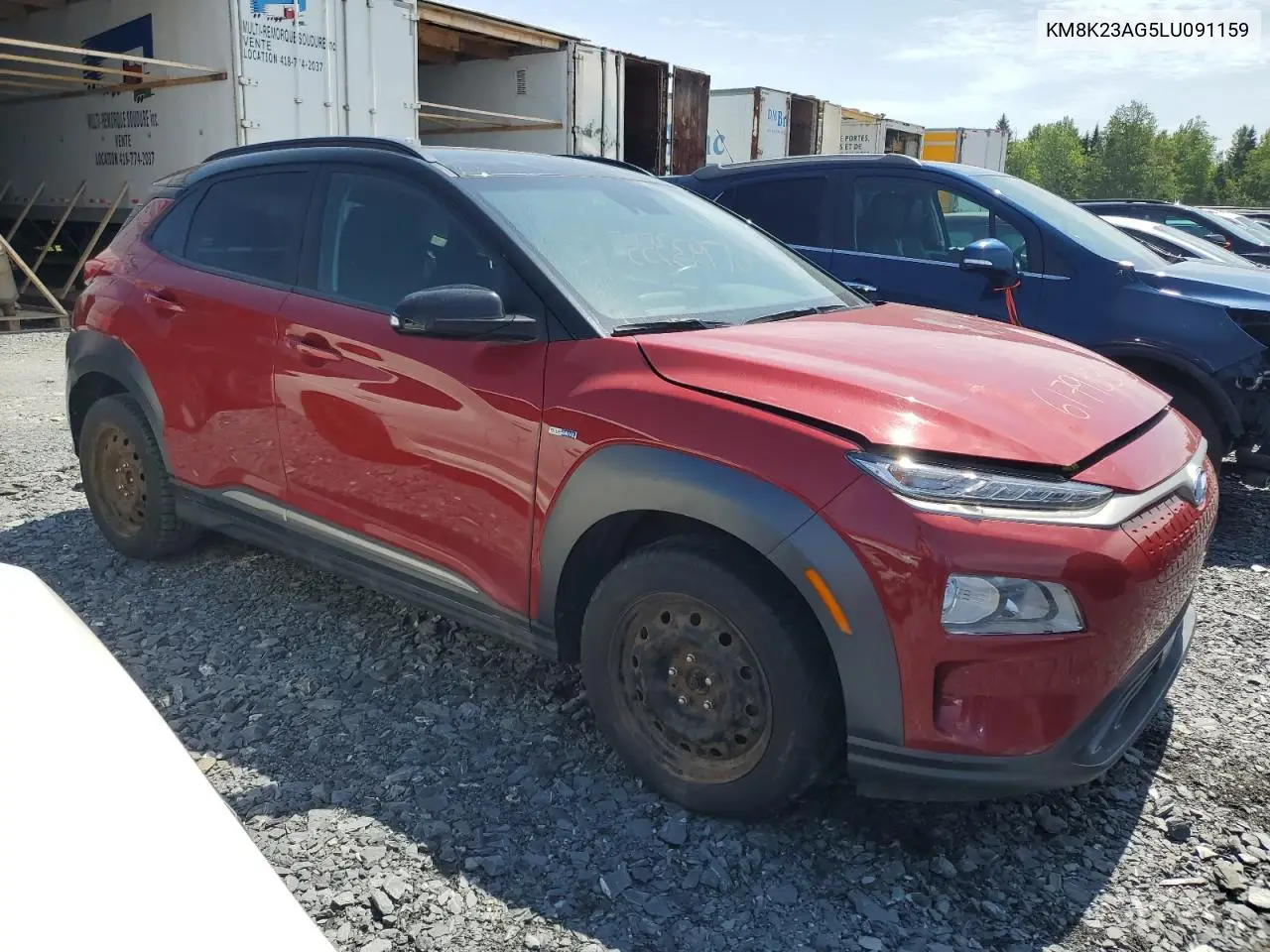 2020 Hyundai Kona Sel VIN: KM8K23AG5LU091159 Lot: 61793355