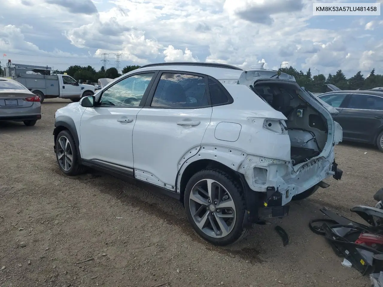 2020 Hyundai Kona Ultimate VIN: KM8K53A57LU481458 Lot: 62759995