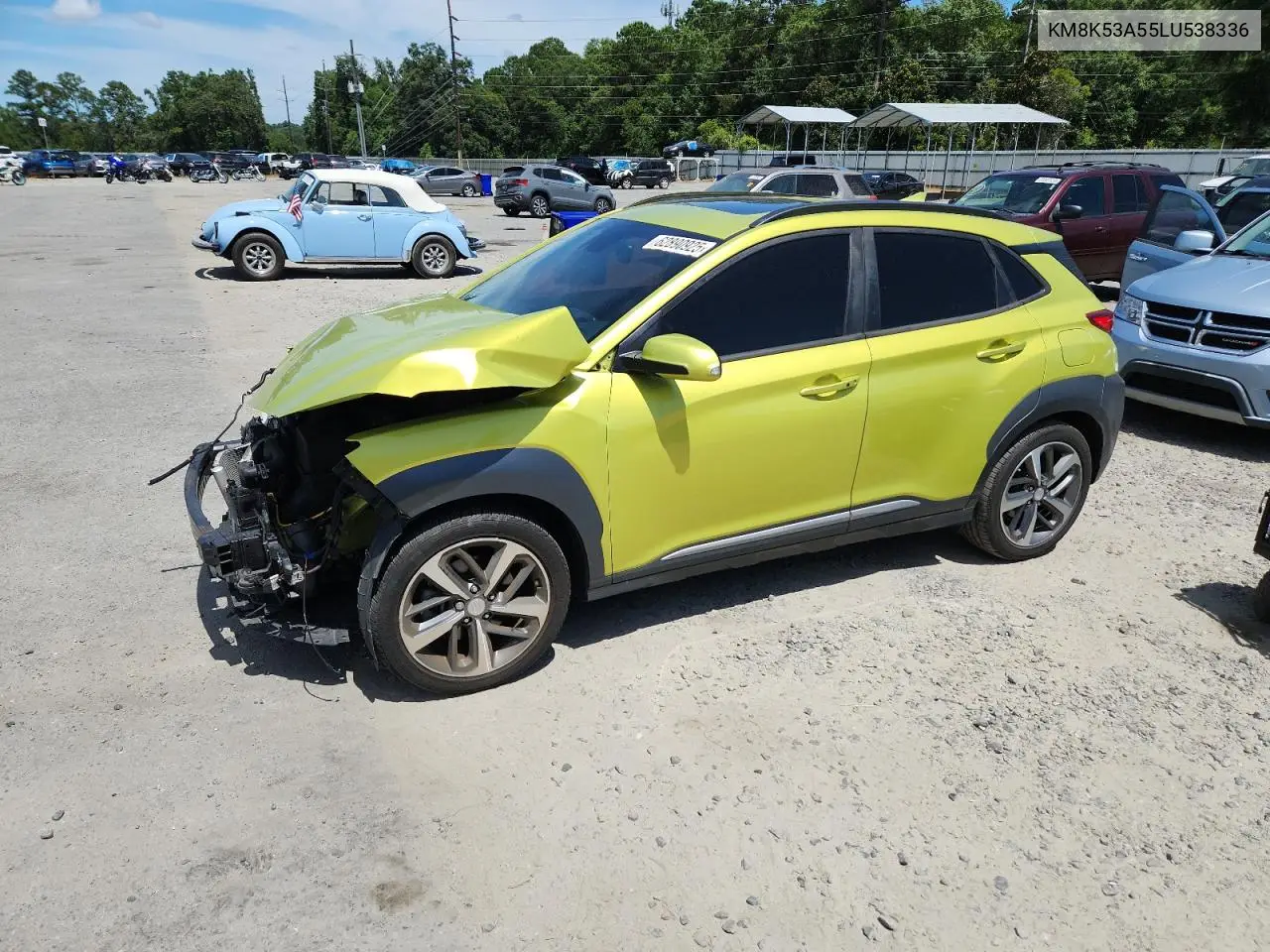 2020 Hyundai Kona Ultimate VIN: KM8K53A55LU538336 Lot: 62890925