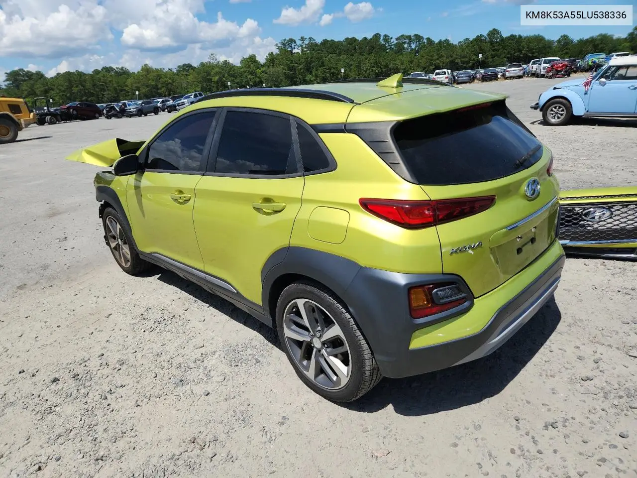 2020 Hyundai Kona Ultimate VIN: KM8K53A55LU538336 Lot: 62890925