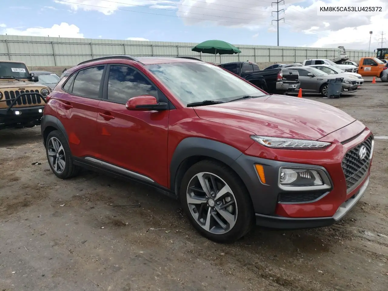 2020 Hyundai Kona Ultimate VIN: KM8K5CA53LU425372 Lot: 62963615