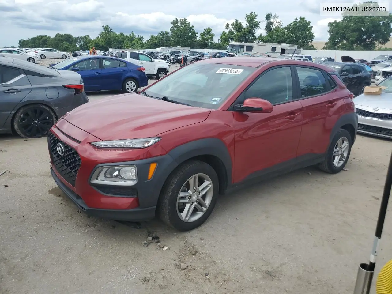 2020 Hyundai Kona Se VIN: KM8K12AA1LU522783 Lot: 62998235