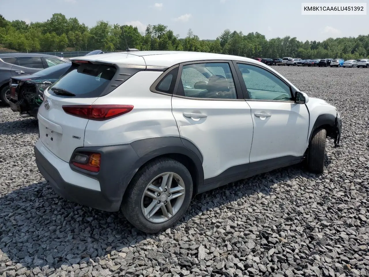 2020 Hyundai Kona Se VIN: KM8K1CAA6LU451392 Lot: 65356165