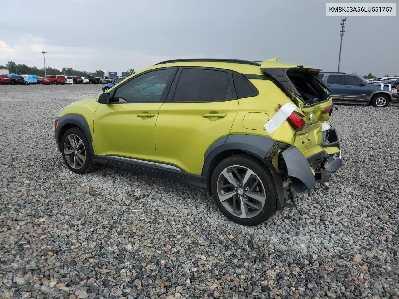 2020 Hyundai Kona Ultimate VIN: KM8K53A56LU551757 Lot: 66084745