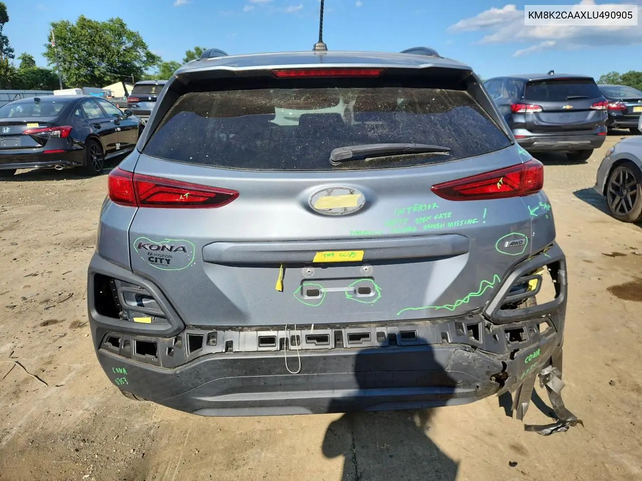 2020 Hyundai Kona Sel VIN: KM8K2CAAXLU490905 Lot: 66171795
