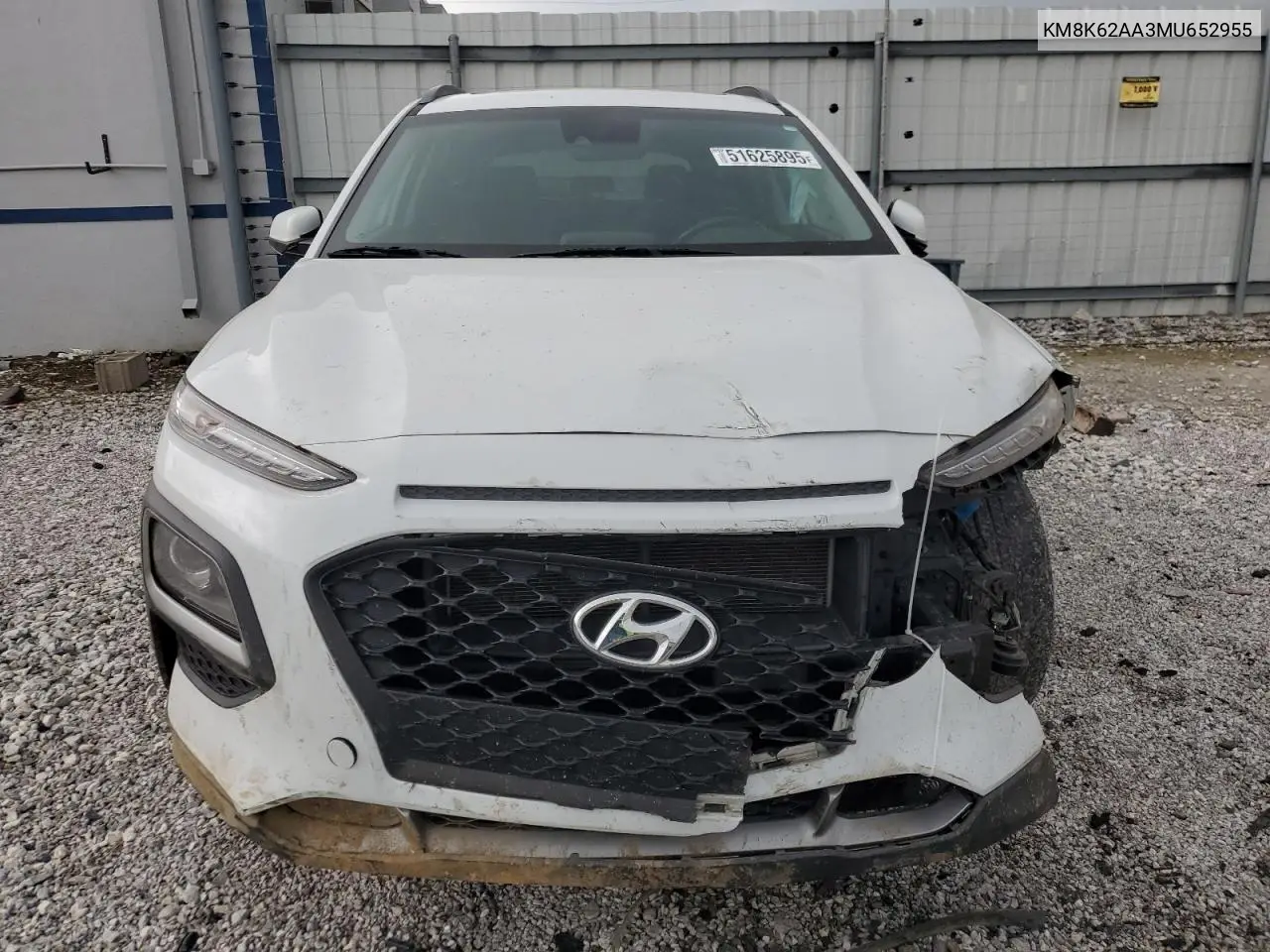 2021 Hyundai Kona Sel Plus VIN: KM8K62AA3MU652955 Lot: 51625895
