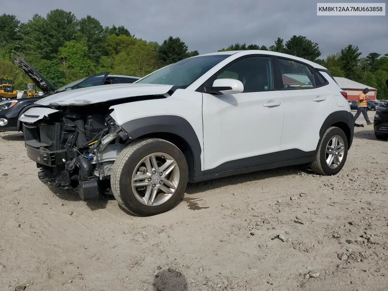 2021 Hyundai Kona Se VIN: KM8K12AA7MU663858 Lot: 56104355