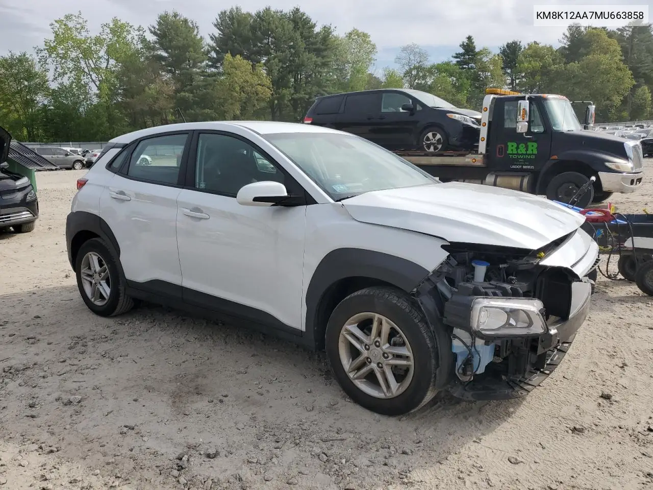 2021 Hyundai Kona Se VIN: KM8K12AA7MU663858 Lot: 56104355