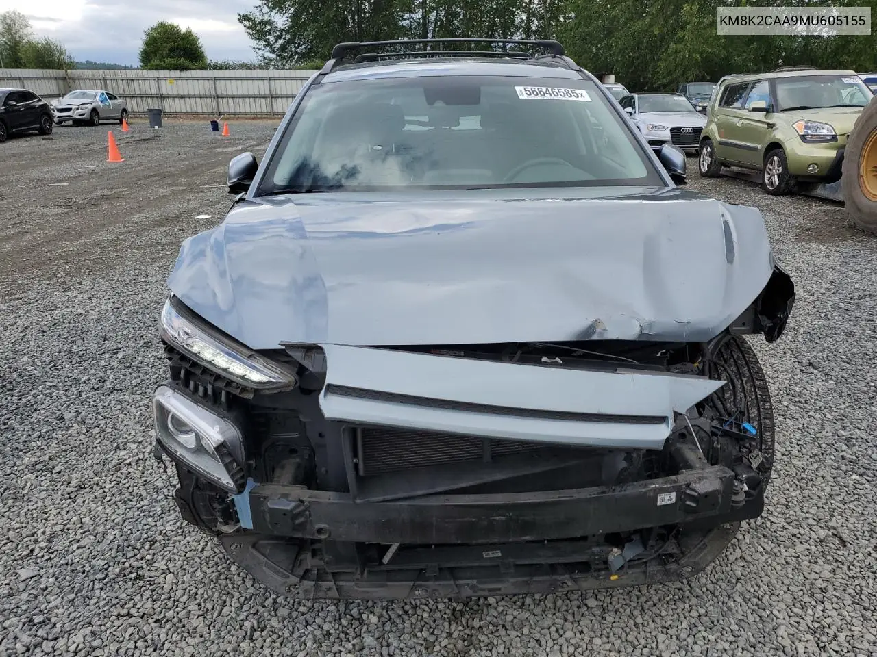 2021 Hyundai Kona Sel VIN: KM8K2CAA9MU605155 Lot: 56646585