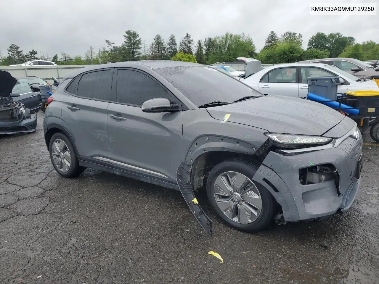 2021 Hyundai Kona Limited VIN: KM8K33AG9MU129250 Lot: 56850315