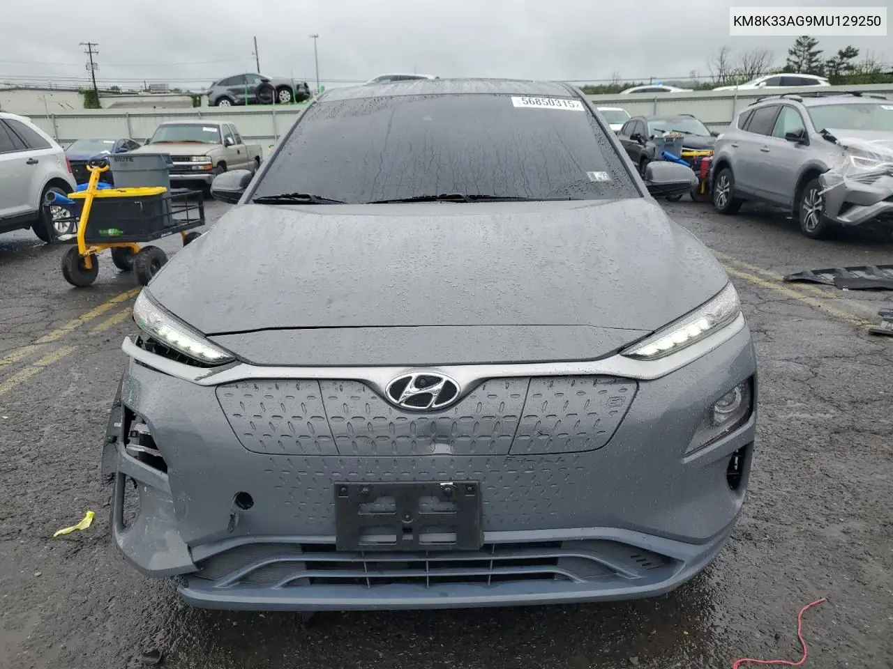 2021 Hyundai Kona Limited VIN: KM8K33AG9MU129250 Lot: 56850315