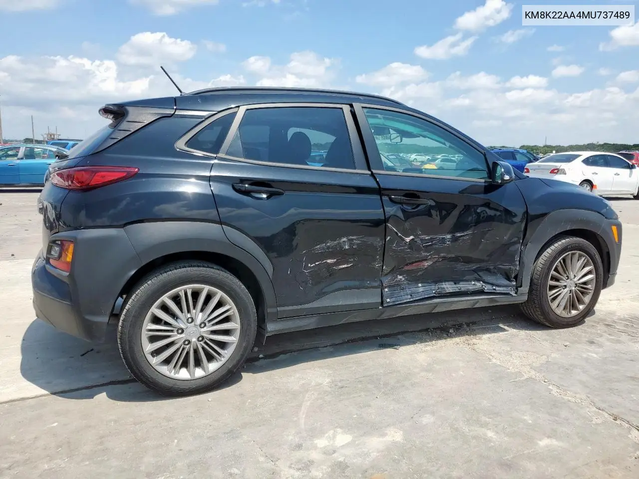 2021 Hyundai Kona Sel VIN: KM8K22AA4MU737489 Lot: 58966225