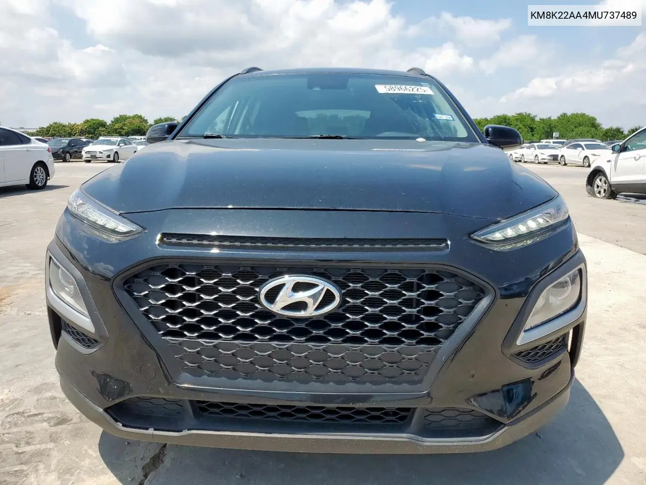 2021 Hyundai Kona Sel VIN: KM8K22AA4MU737489 Lot: 58966225