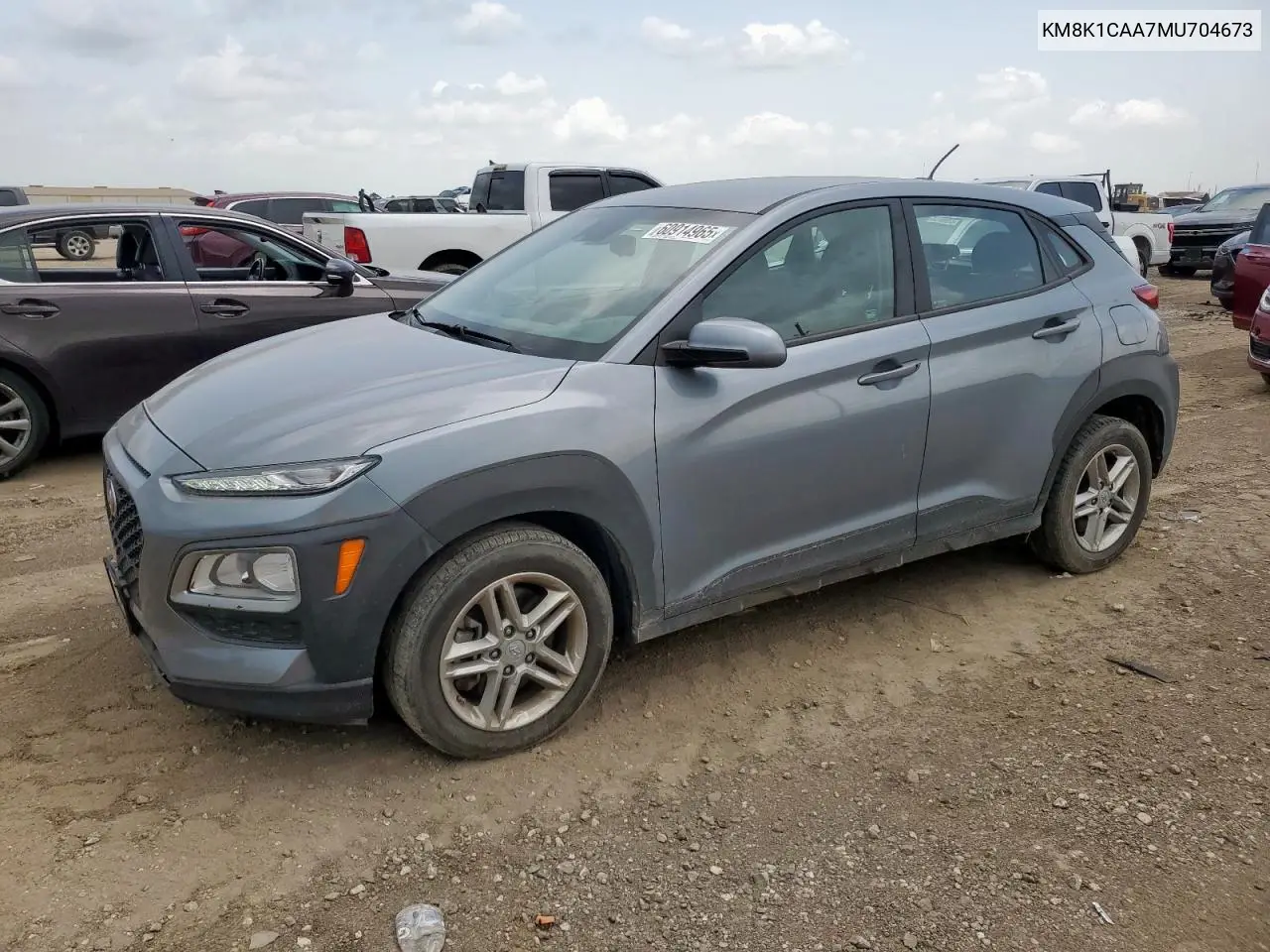 2021 Hyundai Kona Se VIN: KM8K1CAA7MU704673 Lot: 60914965