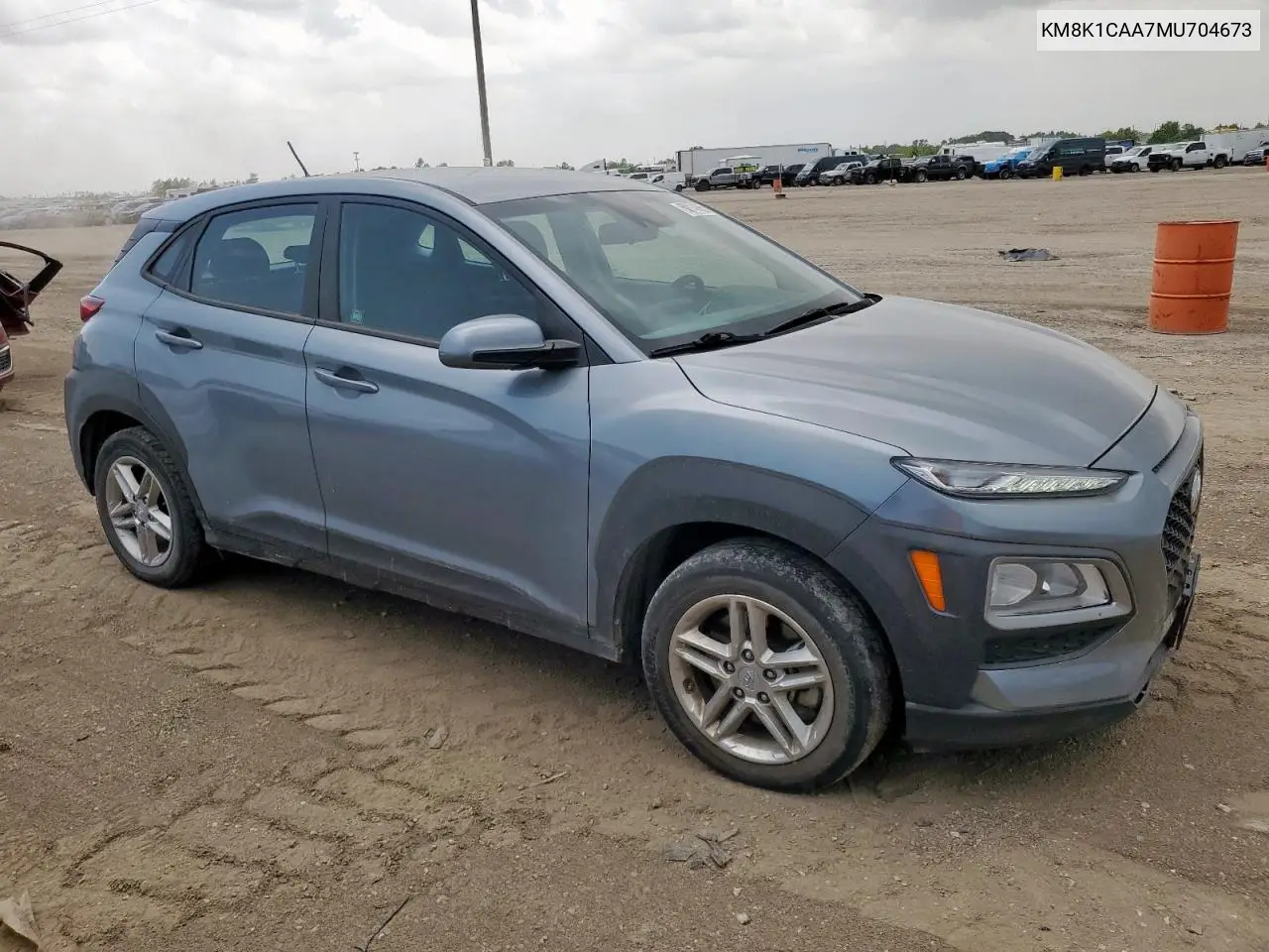 2021 Hyundai Kona Se VIN: KM8K1CAA7MU704673 Lot: 60914965