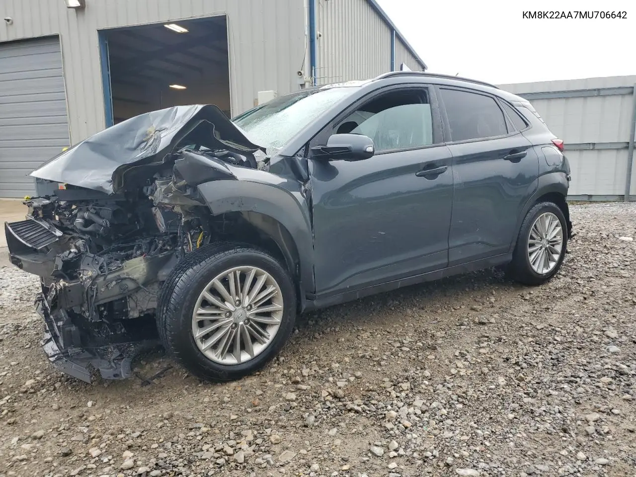 2021 Hyundai Kona Sel VIN: KM8K22AA7MU706642 Lot: 61650025
