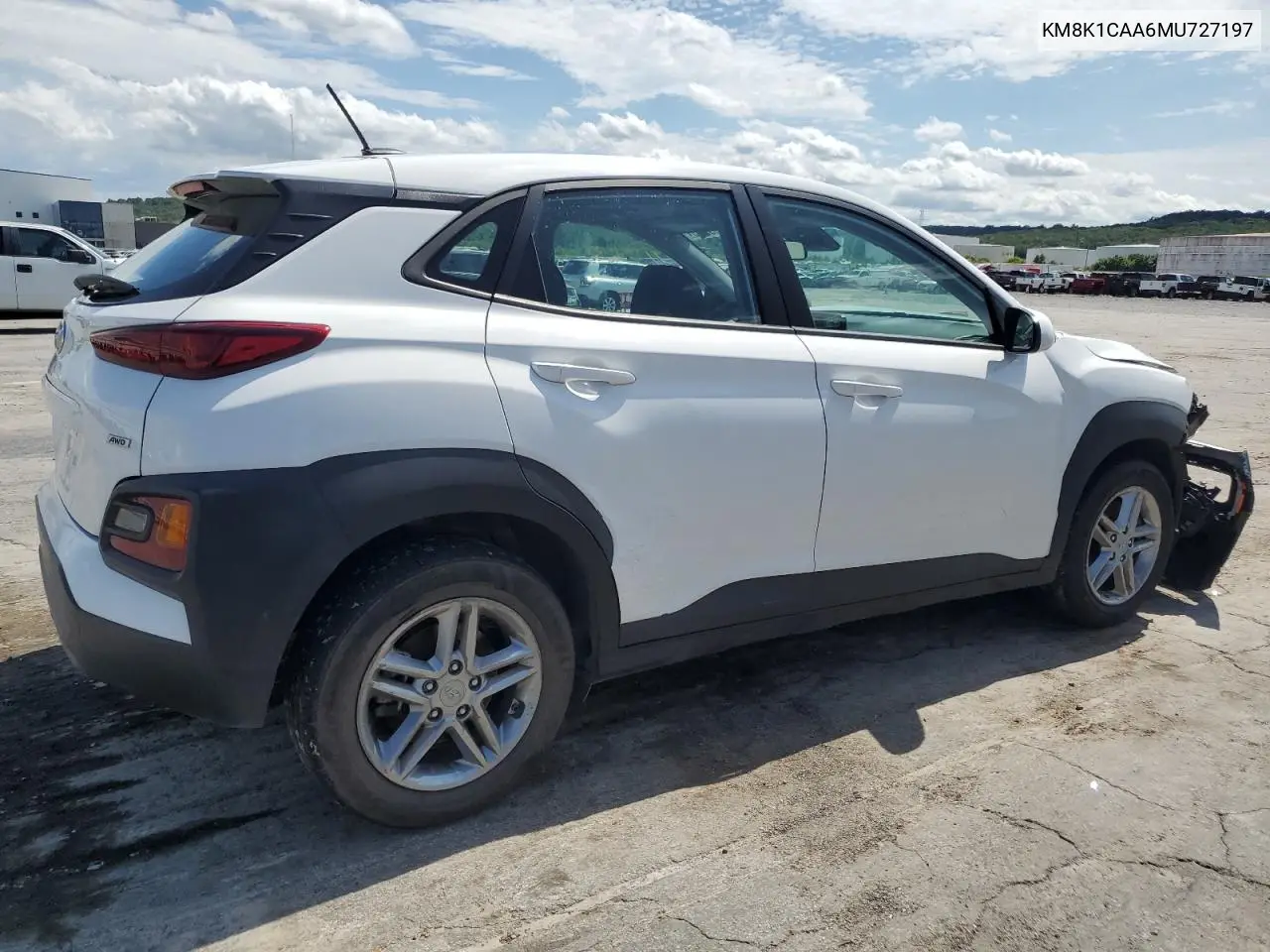 2021 Hyundai Kona Se VIN: KM8K1CAA6MU727197 Lot: 62889265