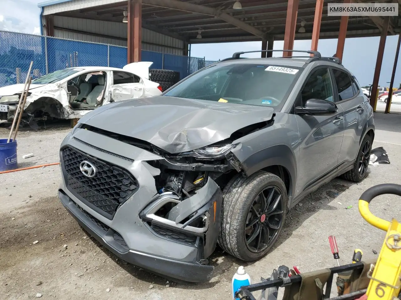 2021 Hyundai Kona Night VIN: KM8K63A5XMU695441 Lot: 65149325