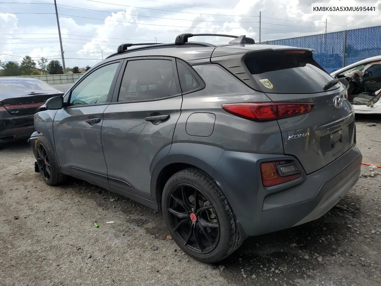 2021 Hyundai Kona Night VIN: KM8K63A5XMU695441 Lot: 65149325