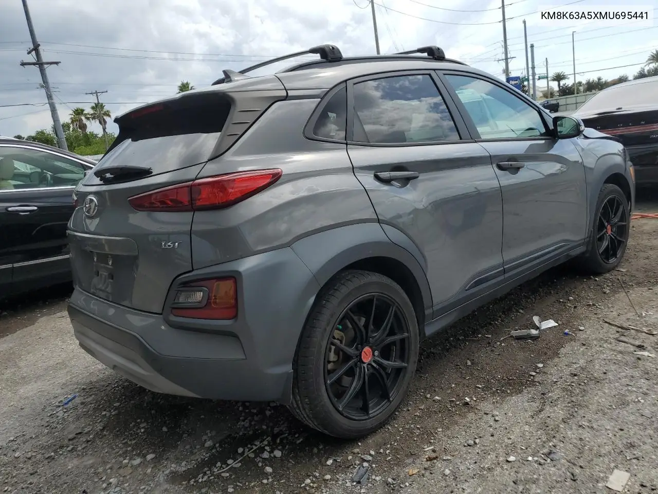 2021 Hyundai Kona Night VIN: KM8K63A5XMU695441 Lot: 65149325