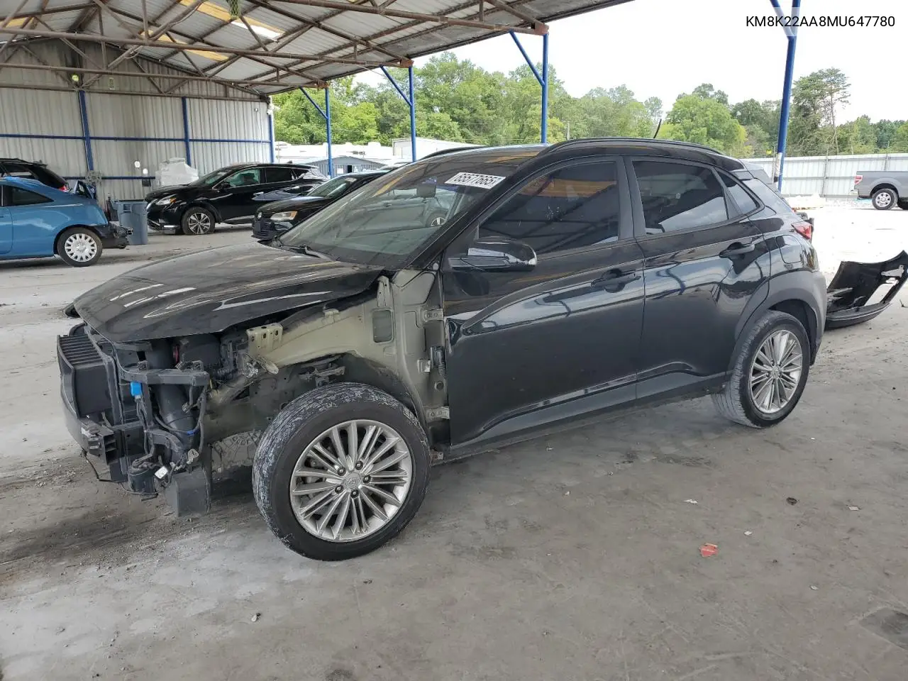 2021 Hyundai Kona Sel VIN: KM8K22AA8MU647780 Lot: 65577665