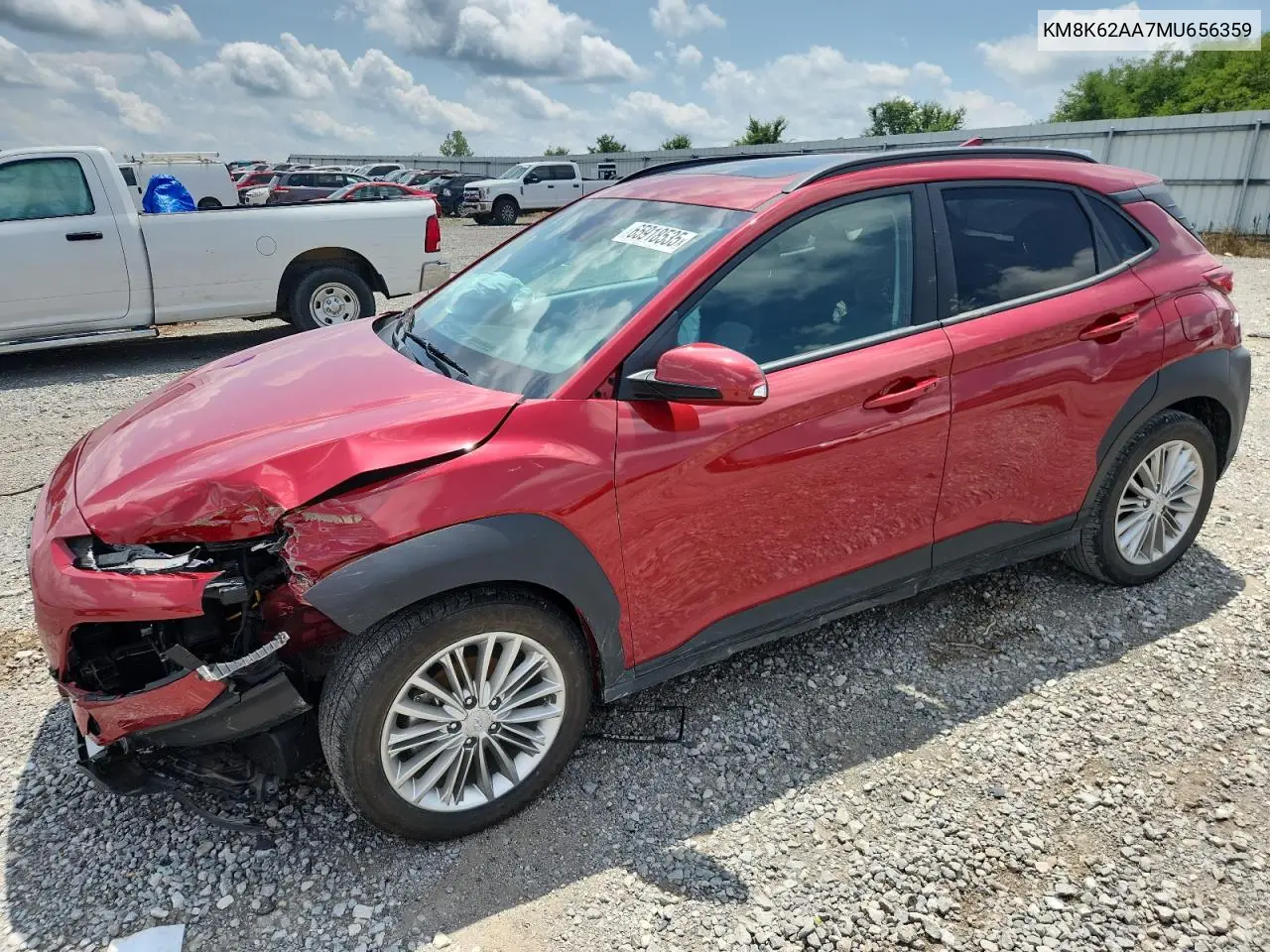 2021 Hyundai Kona Sel Plus VIN: KM8K62AA7MU656359 Lot: 65918535